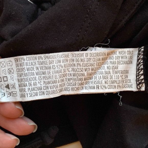 Forever 21 black lace up crop top, size S - Picture 3 of 3